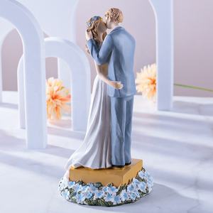 Personalizada mini estatuilla de casados pequeños adornos nupciales para regalos de boda aniversario boda estatuilla artesanía de resina - Product Image 1
