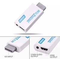 Convertisseur adaptateur Wii2HD Full HD 1080P pour mise à l'échelle Wii vers HD, accessoire audio et vidéo