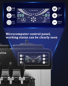 業務用大容量50L新型3ヘッドフロントカバーソフトクリームマシン（標準部品付き） - Product Image 4