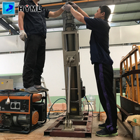 Mât télescopique hybride air-électrique portable et thermolaqué de 6 m de hauteur pour l'entretien routier avec zone de protection des pentes
