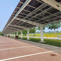 Nouveau système de montage de carport solaire en acier robuste et étanche, surface HDG, conception personnalisée pour le stationnement extérieur des voitures (Durée de vie