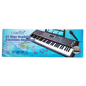 คีย์บอร์ดอิเล็กทรอนิกส์สำหรับเด็ก 61 คีย์ BD-613 ของเล่นดนตรีเพื่อการศึกษาสำหรับเด็กอายุ 2-14 ปี สีชมพู พร้อมขาตั้งและแผ่นโน้ต - Product Image 4