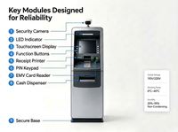 Distributeur de billets en métal de qualité bancaire, guichet automatique, borne de paiement en libre-service, terminal de vente, fabricant OEM, écran tactile