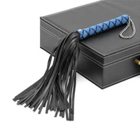 Luxe SM PU cuir esclave adulte jeu de sexe fessée fouet Flogger pagaie fétiche poignée fouet adulte jouets érotiques Bondage Gear