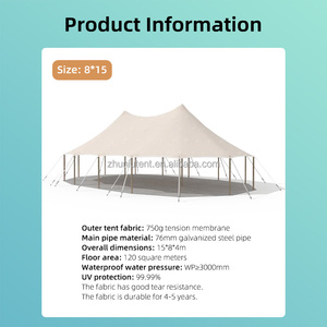 Tenda Tradizionale di Lusso a Quattro Stagioni Impermeabile <span class=keywords><strong>per</strong></span> Matrimoni, Eventi, Feste, Campeggio all'Aperto, Tende in <span class=keywords><strong>Tela</strong></span> Sperry o PVC - Product Image 5