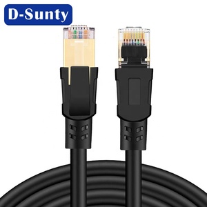 Cable de Conexión Ethernet Redondo de Cobre Cat8, Negro, 40 Gbps, 2000 MHz, SFTP, Red LAN, 28 AWG - Product Image 3