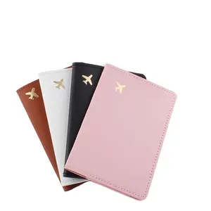 Passeport en faux cuir avec logo personnalisé, porte-cartes de crédit en pu, couverture de protection pour filles et femmes, 20 pièces