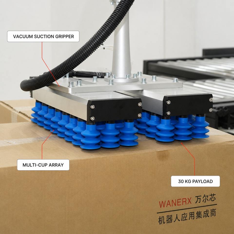 Conveyor Stacking Robot Palletizer 30kg with Vacuum Cups for Carton Box ...