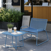 Ensemble de mobilier de balcon pour appartement, résistant aux intempéries, avec chaise en corde tressée à la main, pour la maison, les résidences, les cafés, les jardins et les projets commerciaux