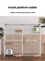 Cage pour chat en fer multicouche de luxe sur mesure 142*54*100cm, design simple, montage facile, écologique, livraison rapide