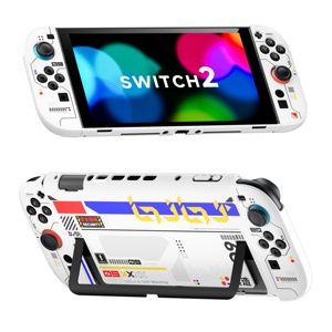 En Stock, Carcasa Protectora Rígida de PC Blanca de la Serie BJBT Mecha para <span class=keywords><strong>Nintendo</strong></span> <span class=keywords><strong>Switch</strong></span> 2 <span class=keywords><strong>OLED</strong></span>, Carcasa de Repuesto, Cubierta Trasera - Product Image 2