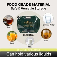 Conteneur d'eau pliable en LDPE de qualité supérieure 10L 20L, sac de stockage en plastique de qualité alimentaire pour l'approvisionnement en eau d'urgence