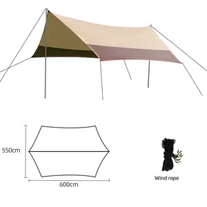 Pembuatan Tenda Tahan Air Kemah Pergola Tenda Heksagonal Persegi Panjang Kain Oxford Kanopi Perjalanan Portabel