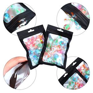 100 miếng Mylar mùi bằng chứng Túi ba chiều có thể khóa lại với cửa sổ rõ ràng khóa zip đóng cửa trang sức Túi nhựa trong suốt - Product Image 2