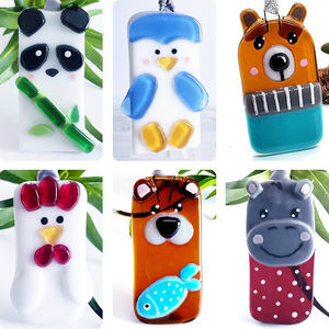 เครื่องประดับแก้วสุนัขจิ้งจอกแบบหลอมขนาด6.7x3.5ซม. ตัวจับแสงอาทิตย์ทำด้วยมือแก้วสีตกแบบสั่งทำสำหรับเป็นของขวัญคริสต์มาส - Product Image 5