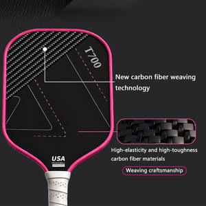 مضرب بيكلبول من ألياف الكربون T700 بشعار مخصص، عرض 16 مم، تصميم واسع، حماية للحواف، متين، هدية للنوادي والدوريات، بيع بالجملة، تصنيع حسب الطلب - Product Image 2