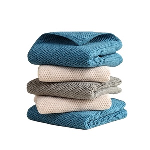 ผ้าเช็ดทำความสะอาดต้านเชื้อแบคทีเรีย ไม่เป็นขุย ไม่ทิ้งคราบ ผ้าเช็ดฝุ่น ผ้าเช็ดจาน ขนาด 12"x 16" สีน้ำตาล - Product Image 1