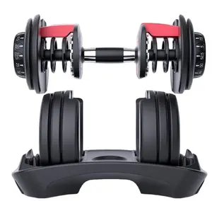 Lüks ayarlanabilir dambıl 1090 Premium Dumbbellls Verstelbare 24 40 Kg Tsa halter özel Logo siyah Set 5-100lbs