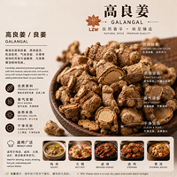 Galangal entier séché de qualité export, emballage personnalisé OEM disponible