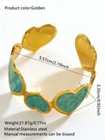 Bracelet Cœur Goutte d'Eau Populaire en Acier Inoxydable, Élégant et Tendance, Bracelet Cœur Ouvert Polyvalent en Acier Titane, Bijou
