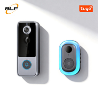 Système de vidéophone RLF en alliage d'aluminium, WiFi domestique, alimenté par batterie, résistant à l'eau, contrôle par application Tuya, installation facile