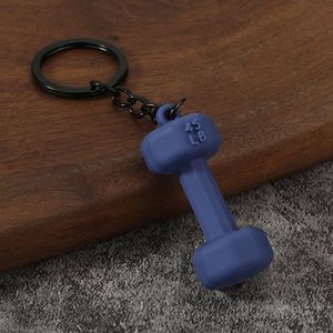 <b>Rubber</b> Fitness <b>Dumbbell</b> Keychain Charm for Gym Gifts Sports Giveaways and Backpack Accessories - Product Image 4