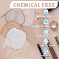 YSD 1 pièce de lingettes démaquillantes réutilisables en microfibre ultra douce pour le visage, tous types de peau, 5 x 5 pouces, multicolores