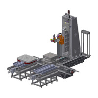 Centre d'usinage horizontal CNC TSHD-1000, broche BBT50, double plateau tournant, centre d'usinage CNC, contrôleur MITSUBISHI pour le métal