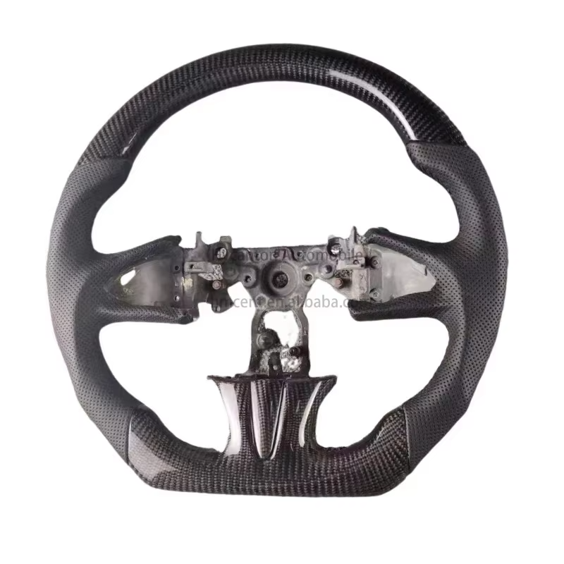 Black leather+carbon fiber+black stitching