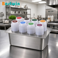Perlengkapan Restoran Cepat Saji Dapur Komersial 6/8 Lubang, Dispenser Bumbu FIFO, Kit Botol Saus Tekan