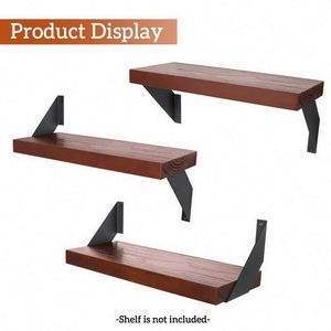 Soporte Triangular WEKIS Alemania, Juego de 4 Piezas, 15 cm, Metal con Recubrimiento de Polvo Negro, 4 mm de Grosor, Capacidad de 75 lb, Soporte para Muebles - Product Image 3