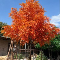 Arbres artificiels en érable rouge décoratifs pour supermarchés, hôtels, restaurants