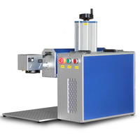 Machine de marquage laser à fibre optique compacte 30W, portable et de bureau