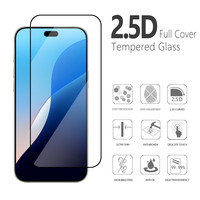 Protector de Pantalla de Vidrio Templado 2.5D para iPhone 18 17 16 15 Pro Max, Kit de Instalación sin Polvo, Protector de Pantalla sin Burbujas