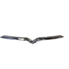 Grille supérieure avant chromée brillante pour Tesla Model X 2016-2021, moulure de calandre centrale en plastique de remplacement 1047022-00-D