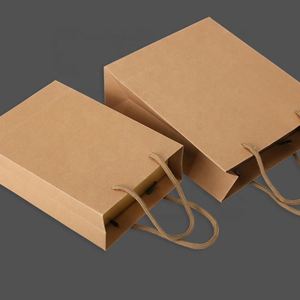 Custom Logo Printing Biodegradable Recycled Gift Grocery <b>Brown</b> Take Away Shopping Food Packaging Kraft <b>Paper</b> <b>Bag</b> with Handles - Product Image 4