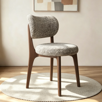 Chaises de salle à manger de luxe modernes, nouveau design, en tissu et cuir, pour café, salon, décoratives, à assemblage par mortaise et tenon, auto-assemblables