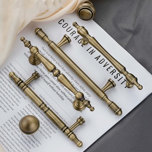 Antique Vintage Furniture <b>Handle</b> in Brass Luxury Bronze Wardrobe Door Drawer Knob with <b>Copper</b> Pulls for Kitchen Cabinets - Product Image 6