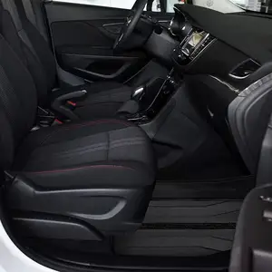 เบาะรองนั่งพื้นในรถยนต์,แผ่นปูพื้นรถยนต์ทำจากหนัง PU เทียมหรูหราสำหรับ Honda Civic ปี2016-2021 (สีดำ)