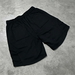 Shorts de survêtement pour homme, couleur unie, cordon de serrage à la taille, style décontracté, avec poches - Product Image 3