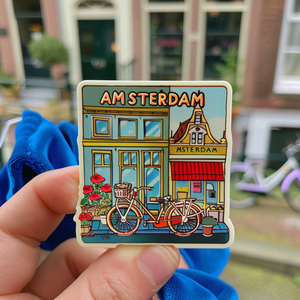 Imán de resina de <span class=keywords><strong>Amsterdam</strong></span> para nevera, venta al por mayor, imanes de nevera de <span class=keywords><strong>turismo</strong></span> personalizados, decoración magnética para nevera - Product Image 5