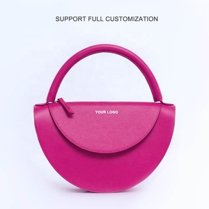 Borse a Mano Personalizzate OEM con Logo Privato, Borse di Lusso in Vera Pelle per <span class=keywords><strong>Donna</strong></span>, Borse a Mezzaluna alla Moda e Borse a Spalla - Product Image 2