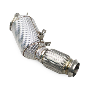 ท่อไอเสียแบบกำหนดเอง High Flow Catted 300cell Downpipe สำหรับ BMW ซีรีส์ 3 รุ่น 318/318i G20 B48 2.0T ปี 2020-2024 พร้อมแผ่นกันความร้อนสแตนเลส - Product Image 1