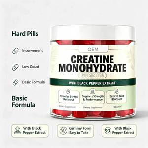 Gummies de créatine monohydrate OEM, 90 unités, avec extrait de poivre noir, complément alimentaire - Product Image 3