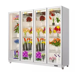 Huaer fresh flowers fridge display bouquet congelateur commercial refrigerator
