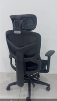 Chaise de bureau ergonomique en maille avec appui-tête réglable, base coulissante et dossier inclinable pour la maison, le bureau, la salle d'étude et la chambre d'enfant