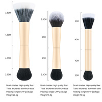 2025 OEM vente en gros brosse pour le visage à double extrémité crème pour cheveux doux fards à joues poudre surligneur brosse de mélange