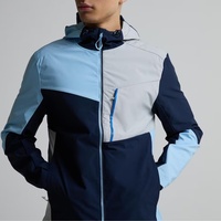 Veste à capuche tout-terrain pour homme, coupe-vent de randonnée, tissée, légère, avec empiècements