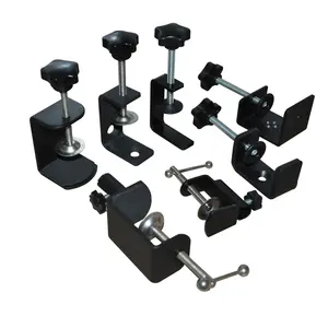 Adaptador de montagem de mesa ajustável, suporte de mesa de metal com braçadeiras c