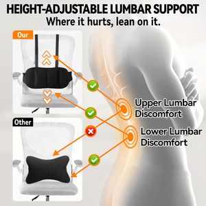 Cross-border Lumbar Support Office Ergonomic Memory Foam Waist <b>Cushion</b> Adjustable Comfortable <b>Back</b> Care Customizable for Long - Product Image 2